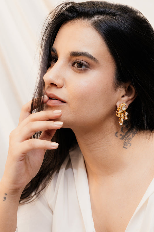 Saaha Polki Diamond Danglers