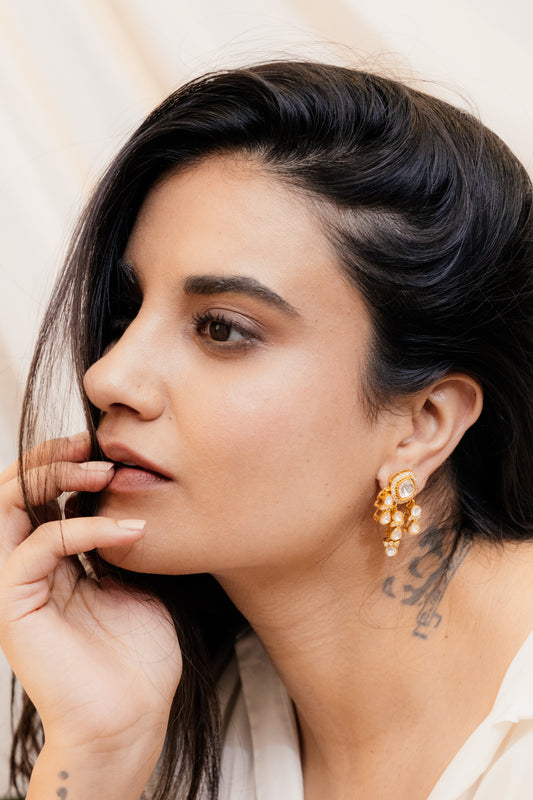 Saaha Polki Diamond Danglers