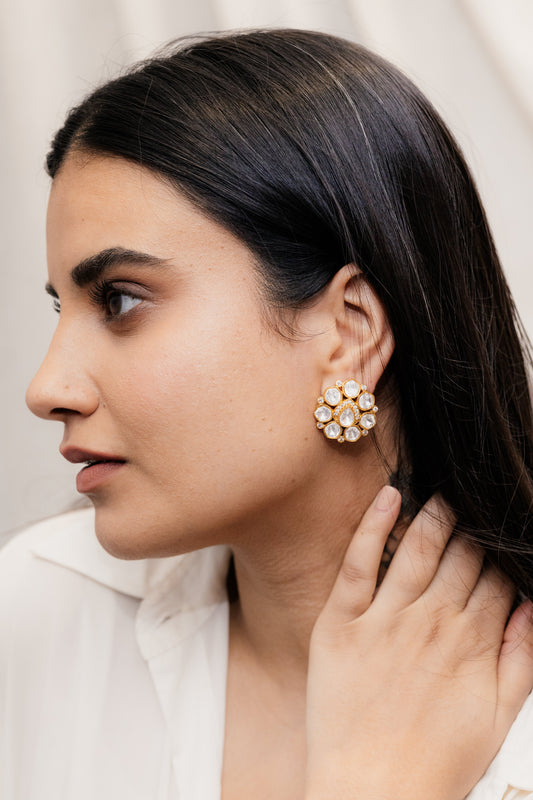 Birva Polki Studs