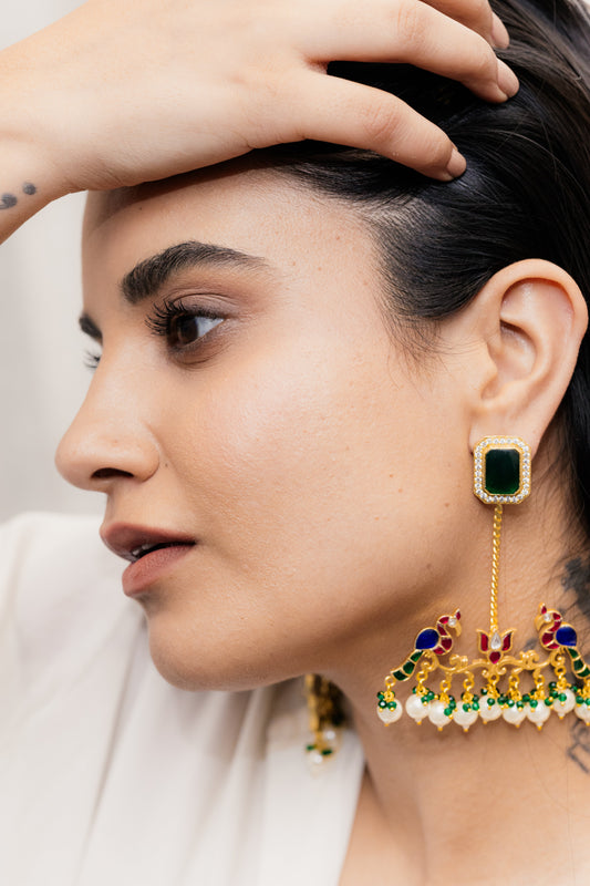 Mor Emerald Danglers