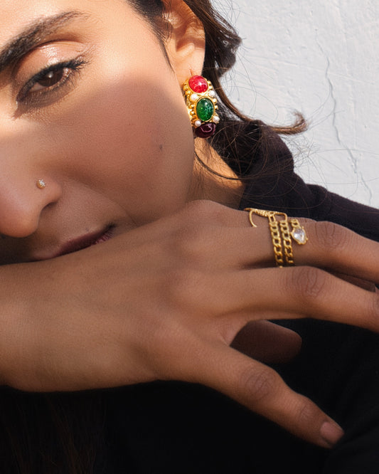 Vintage Gold Link Chain Ring