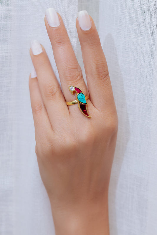 Mor MeenaKari Ring