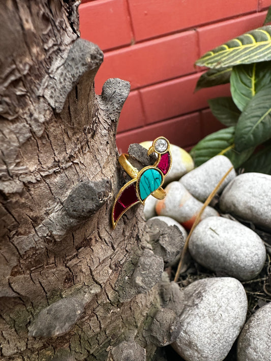 Mor MeenaKari Ring