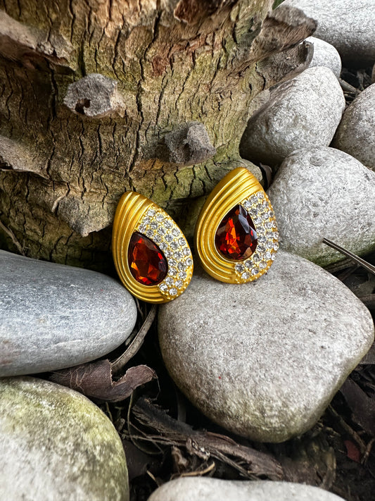 Ruby Drop Earrings