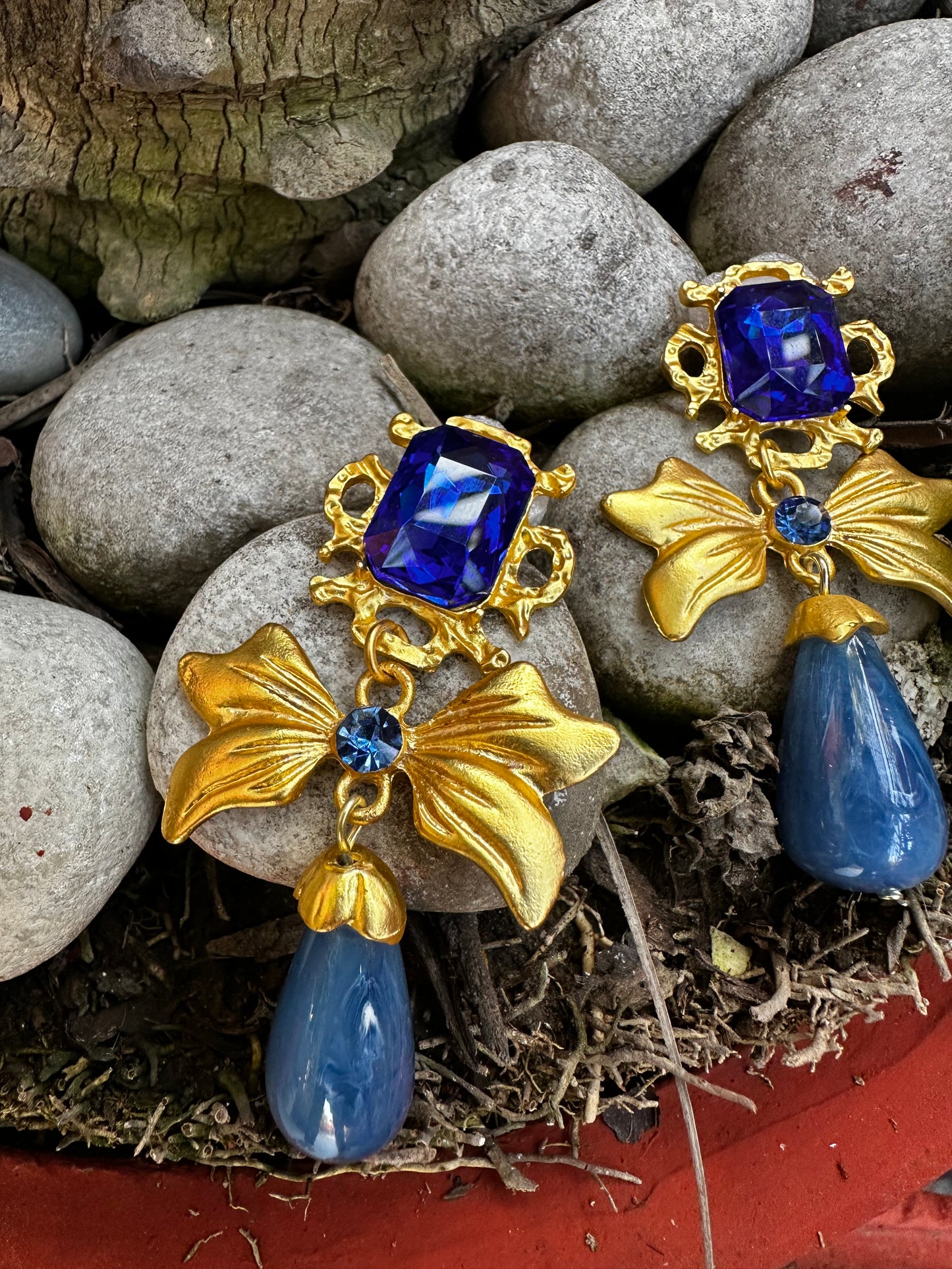 Statement Vintage Bow Earrings