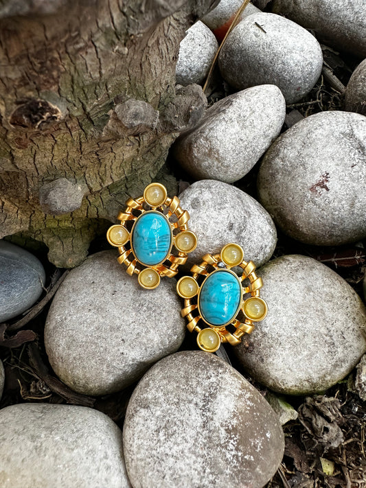 Retro Turq Earrings