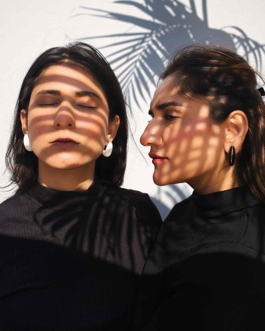 Noir Geometric Earrings