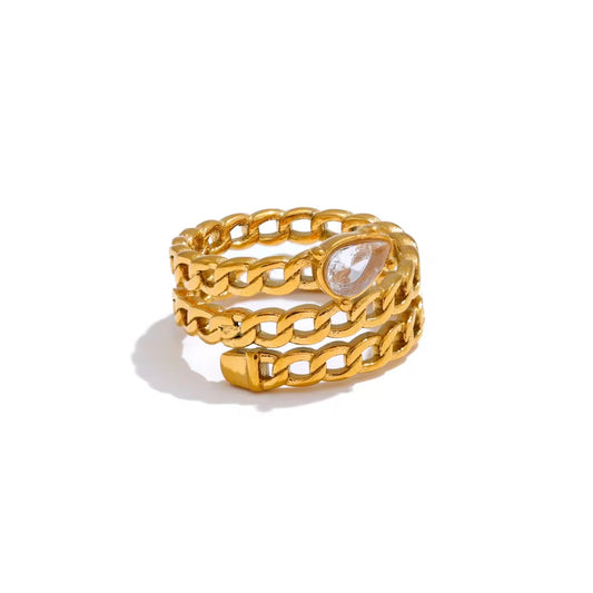 Vintage Gold Link Chain Ring