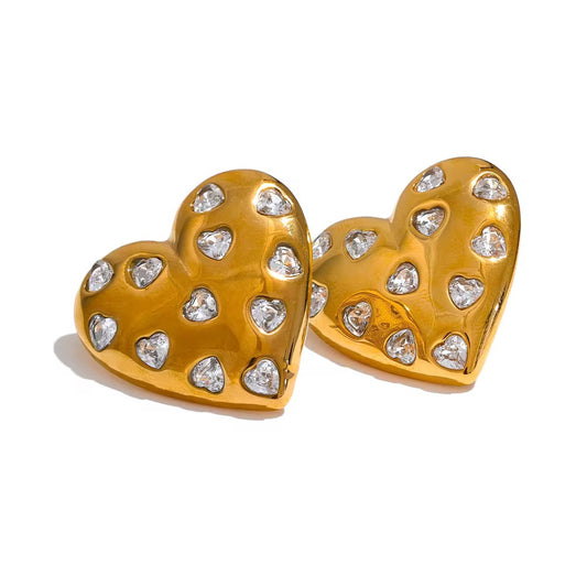 Cecil Heart Studs