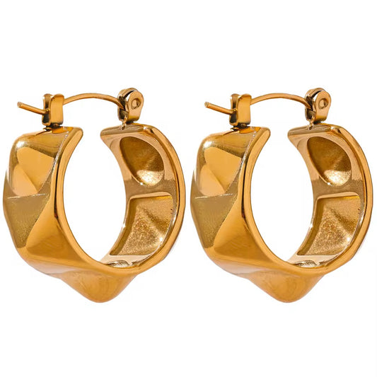 Rivet Gold Earrings