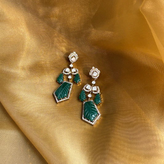 Deep Emerald danglers