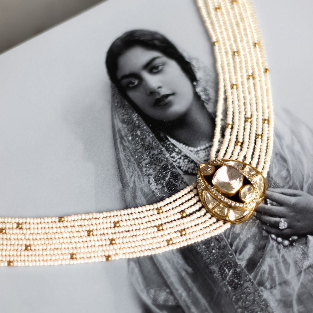 Yashasvika Pearl & Polki Choker set