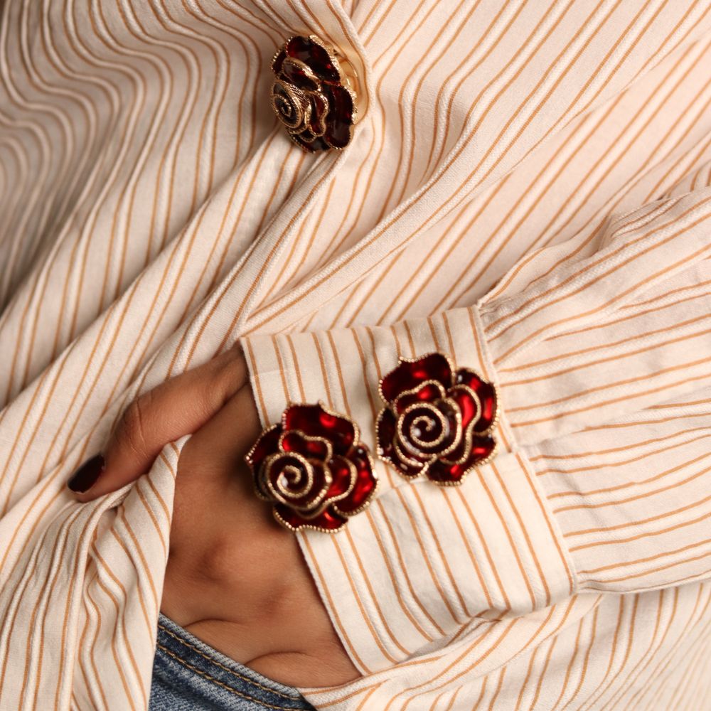 Rosa Button Covers- Pair