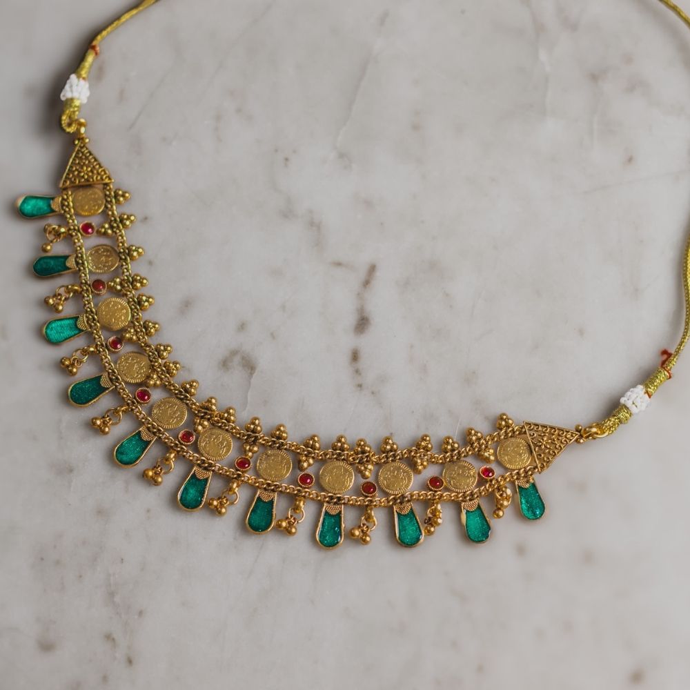 Kundavai Choker- Green