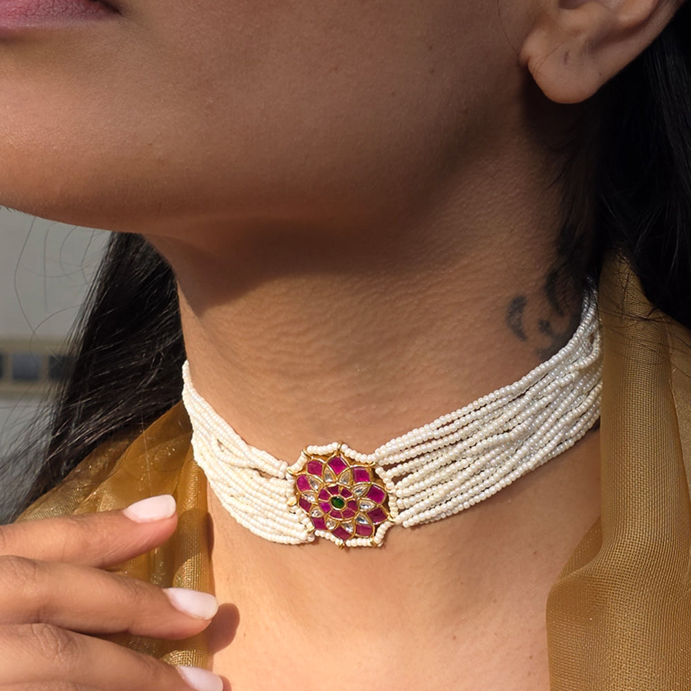 Arnaaz Pearl Choker