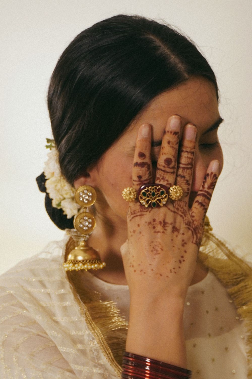 Gauri Chamol In Our Ruby Meenakari (Double finger ring)