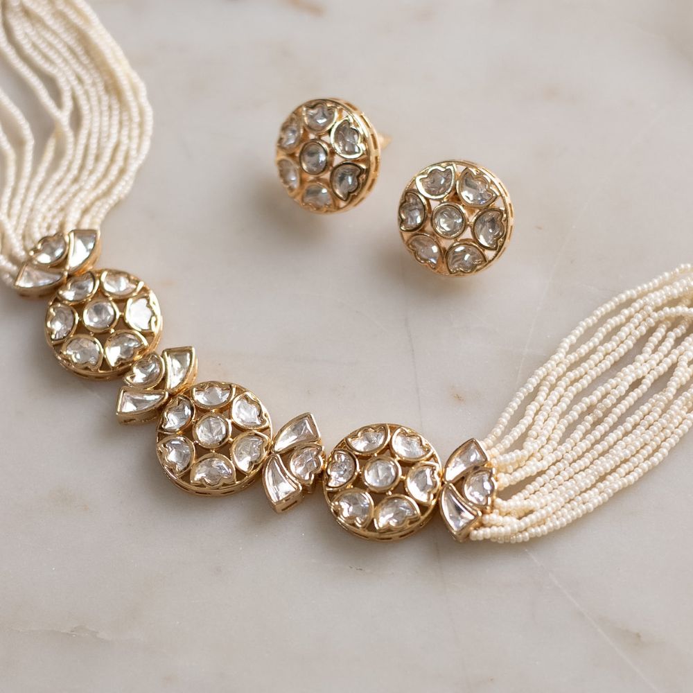 Round Polki Choker Set