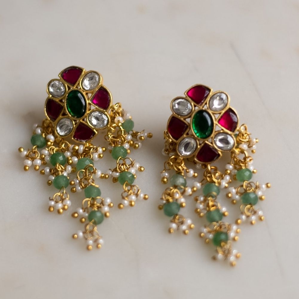 Phool Jadau Earrings