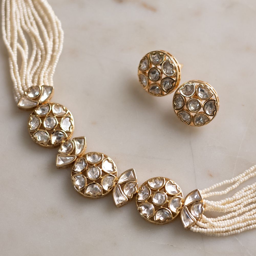 Round Polki Choker Set