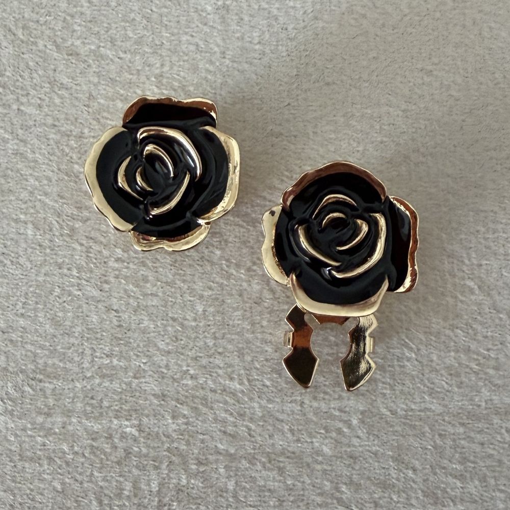Rosaline Black Mini Button Covers