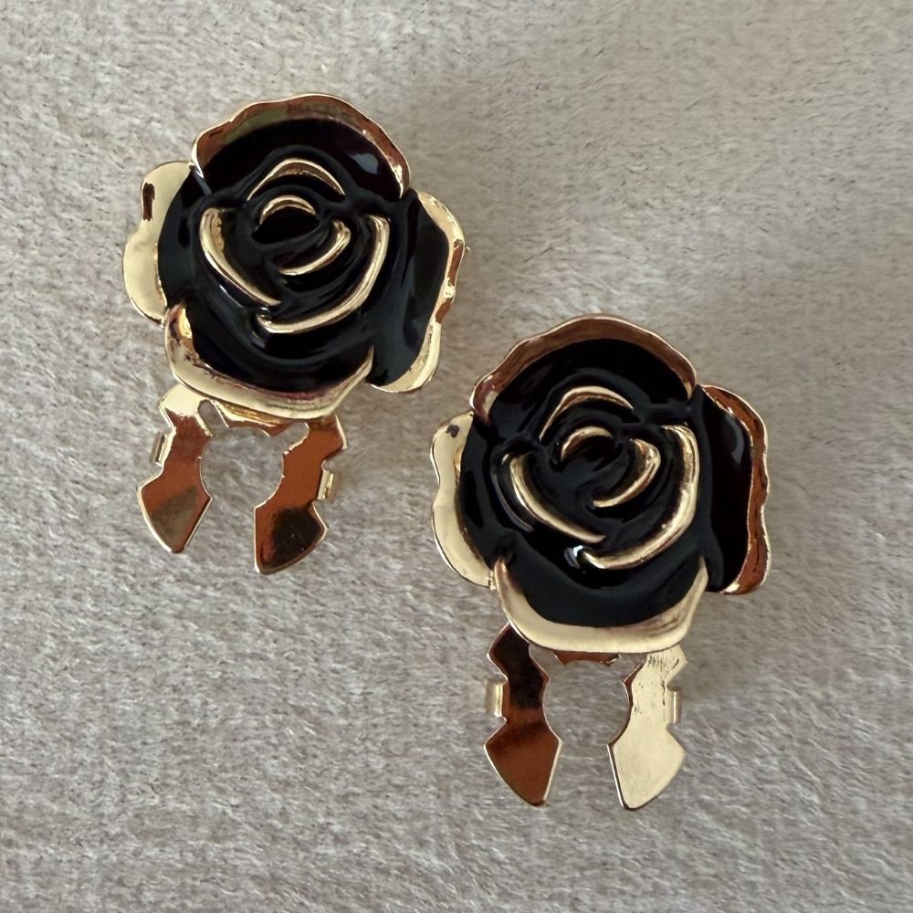 Rosaline Black Mini Button Covers