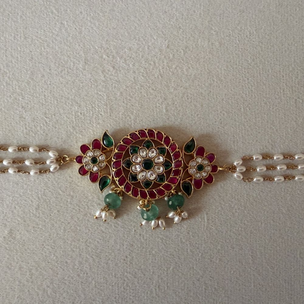 Jadau Rice Pearl Choker