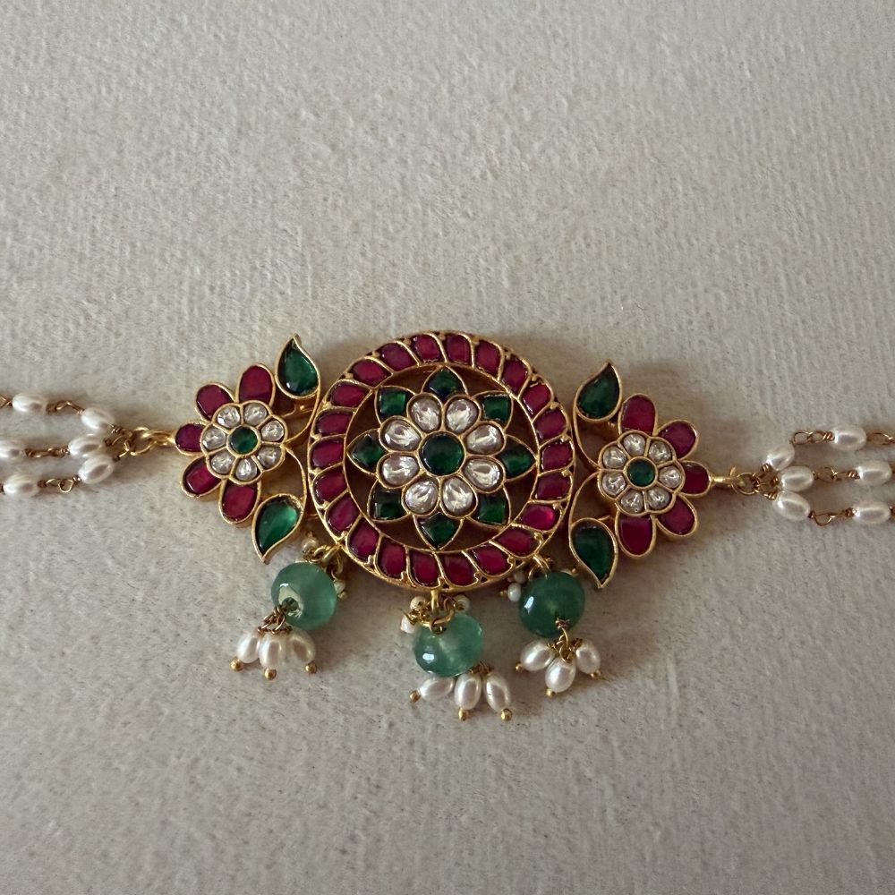 Jadau Rice Pearl Choker