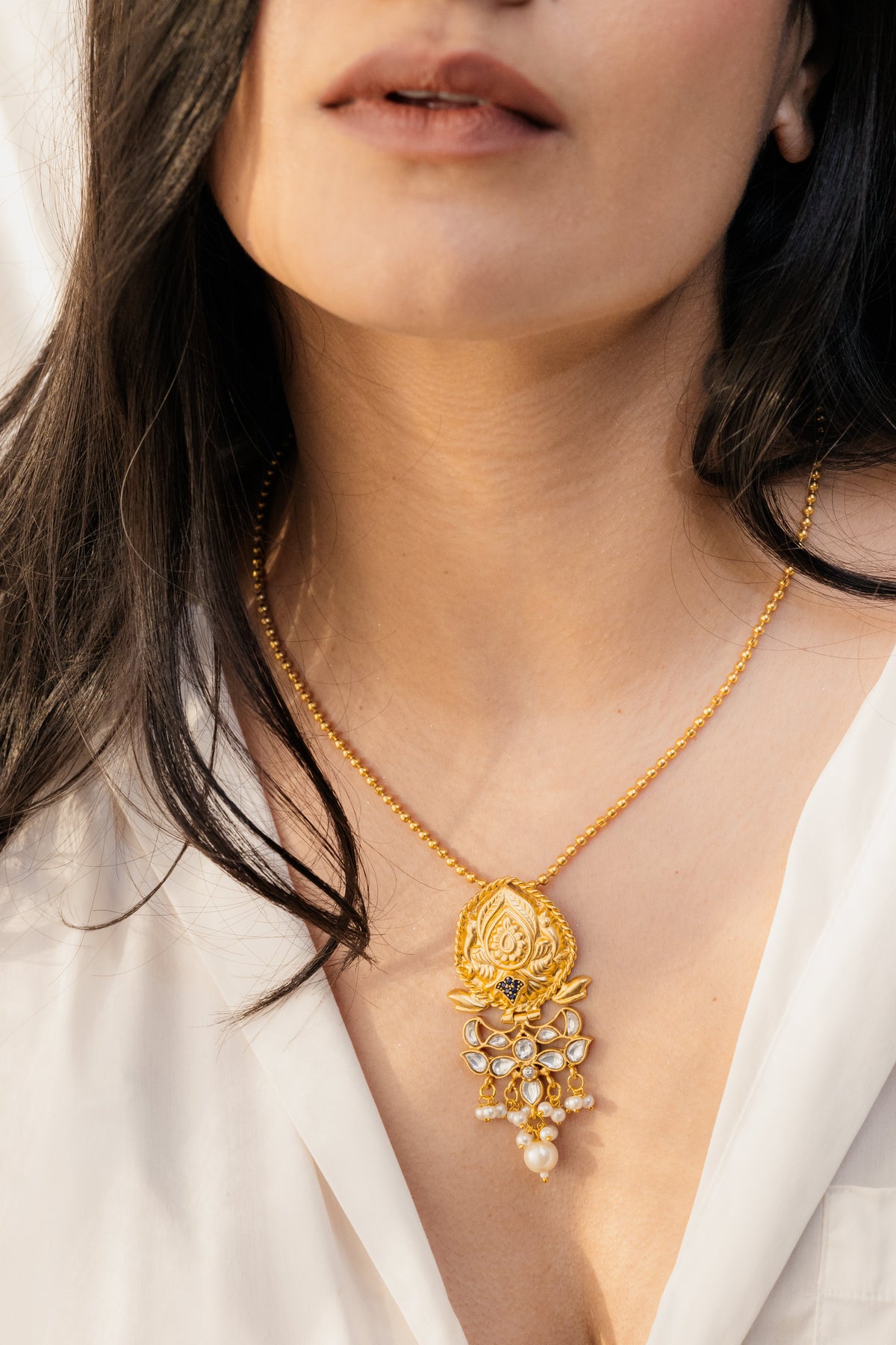 Neck String Inside Nandi Polki Neck String – 1029 COLLECTIVE