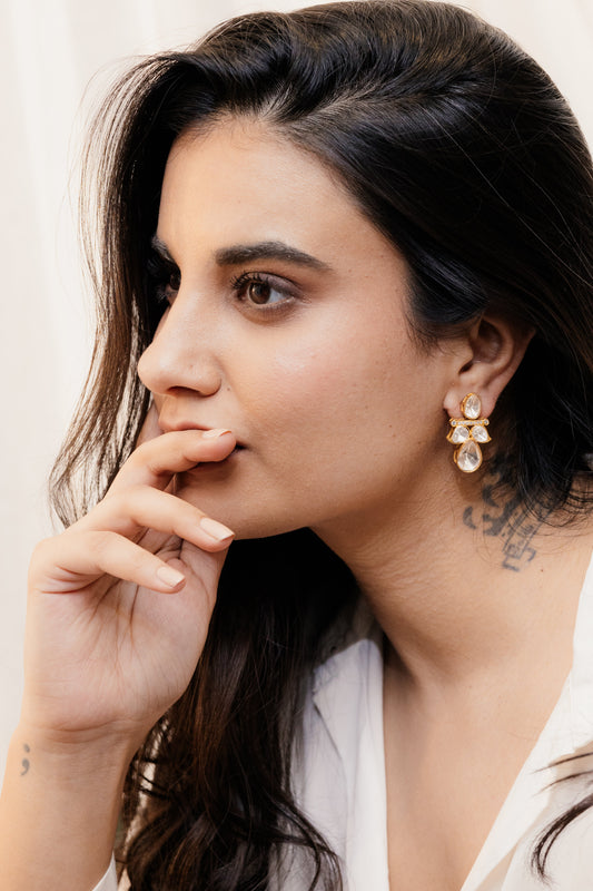 Hoja Polki Earrings
