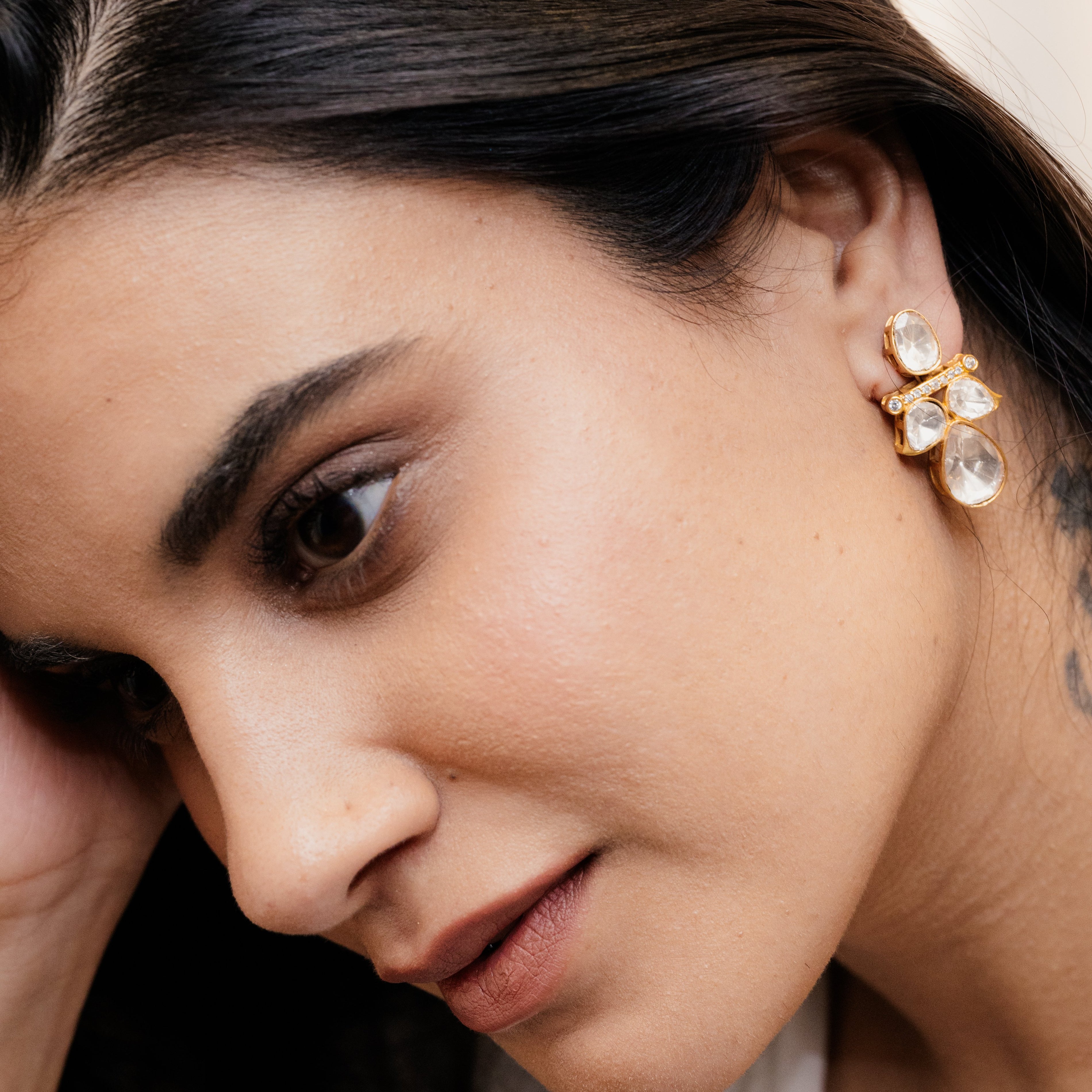 Hoja Polki Earrings