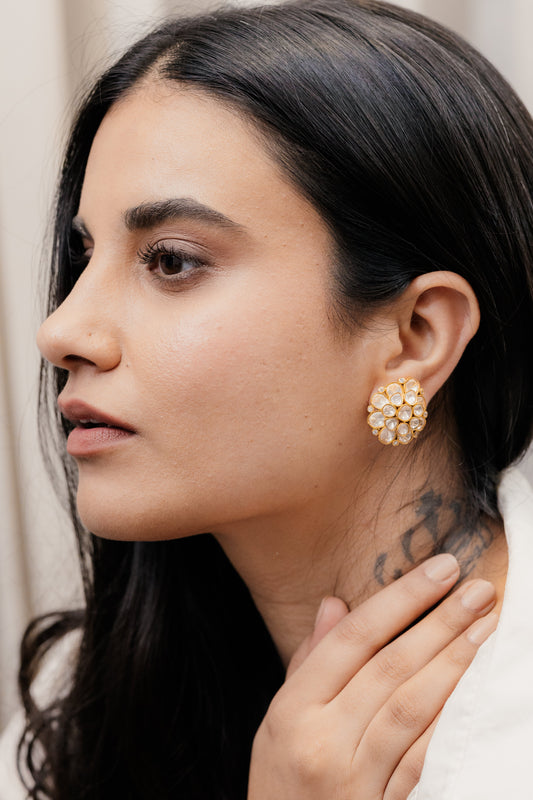 Phool Polki Studs