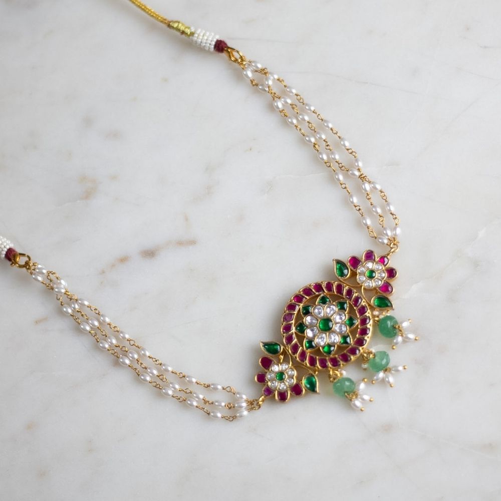 Jadau Rice Pearl Choker
