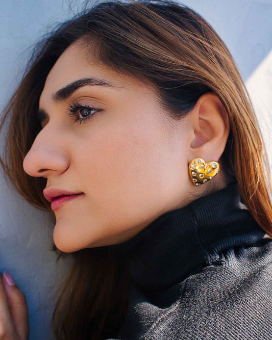 Cecil Heart Studs