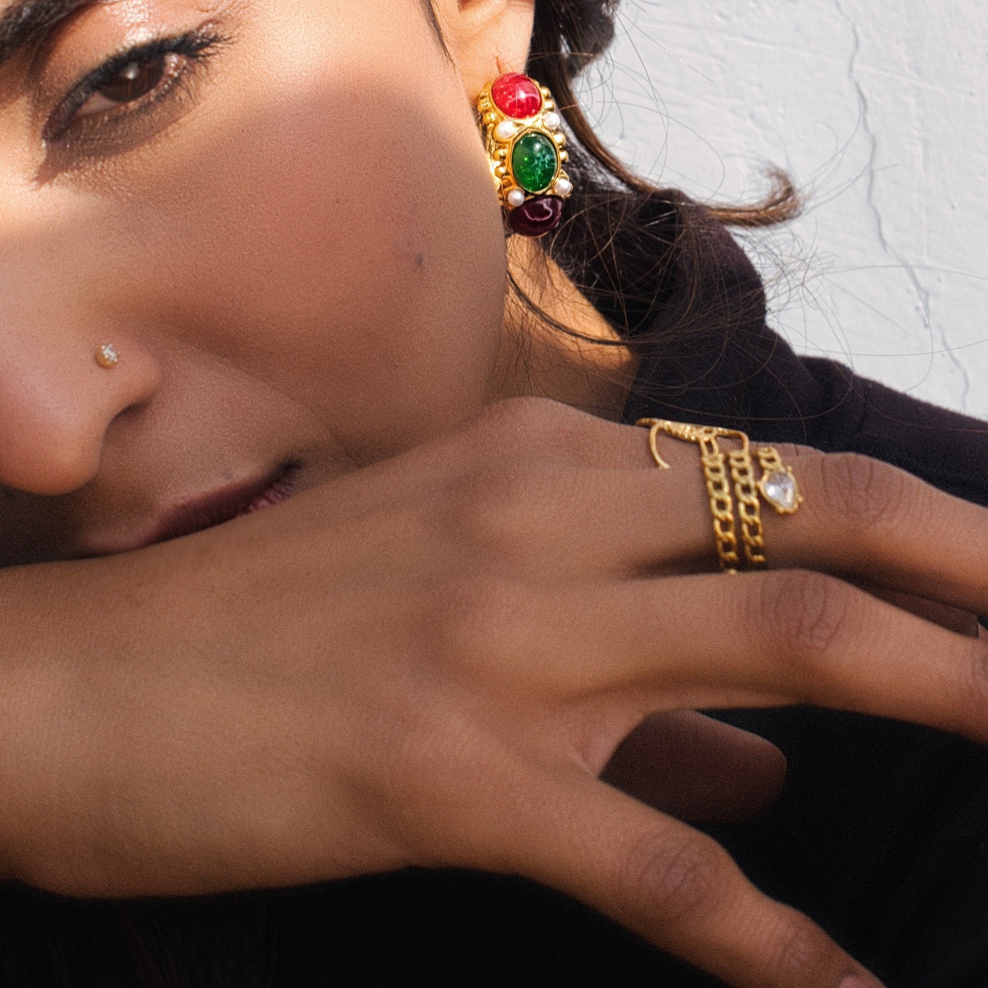 Vintage Gold Link Chain Ring