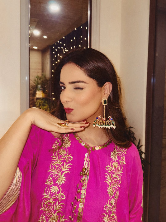 Mor Emerald Danglers