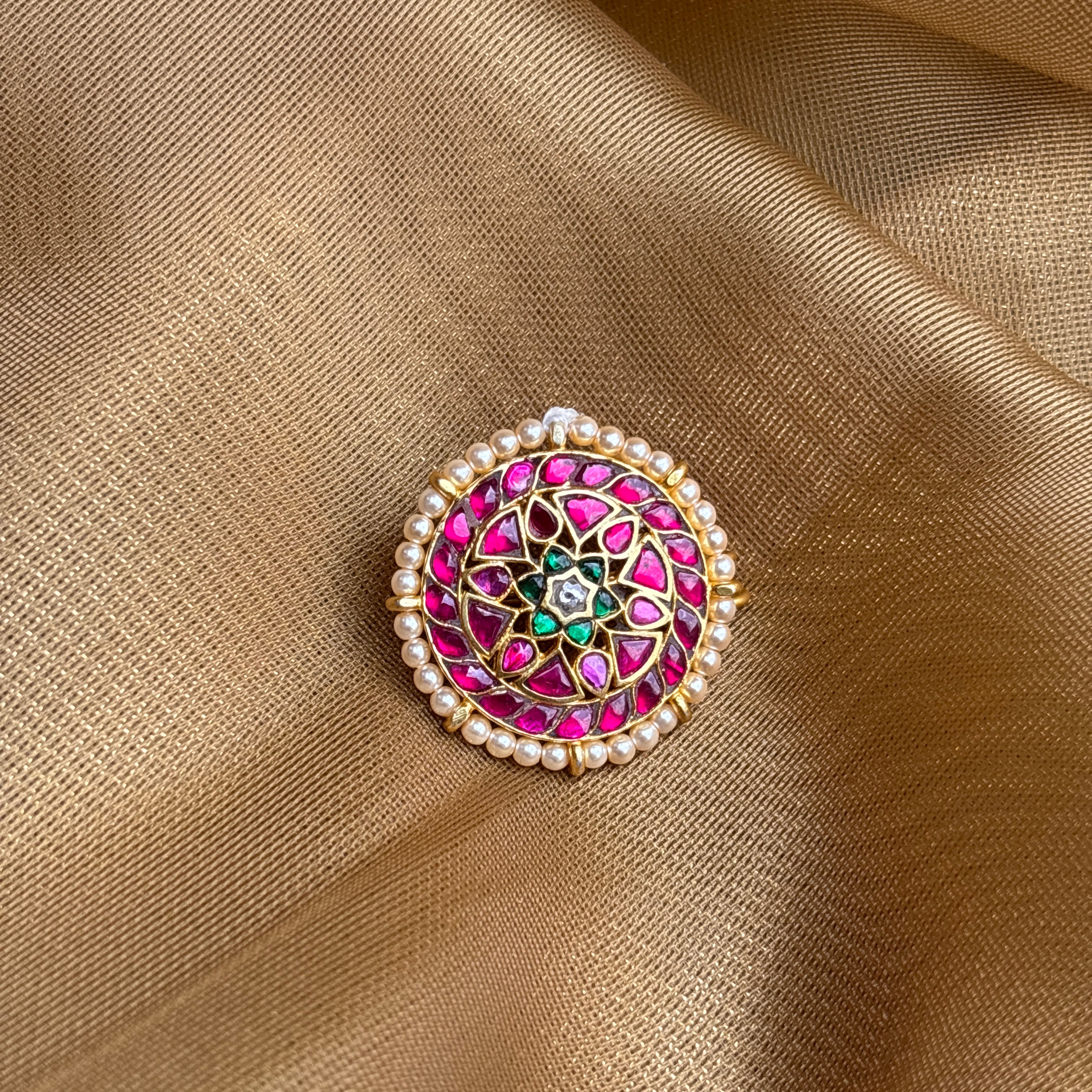 Gulnaar Chaand & Phool Hair Pin