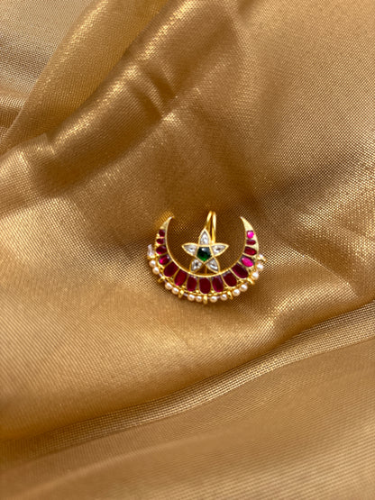 Gulnaar Chaand & Phool Hair pin