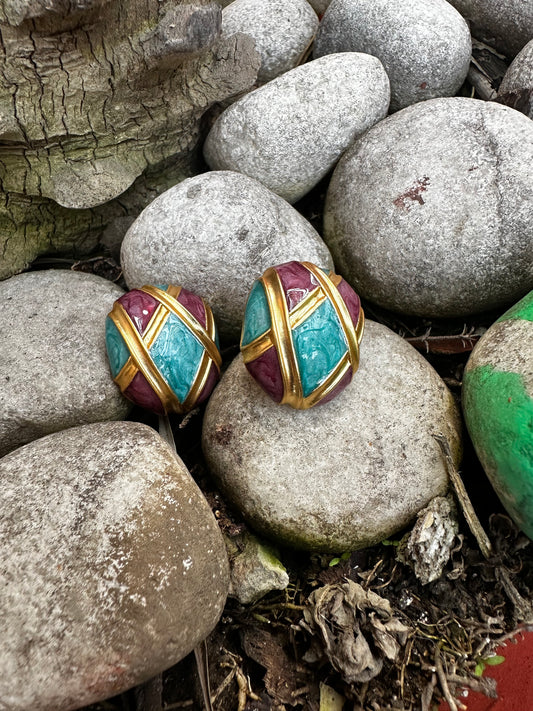 Vintage Enamel Studs