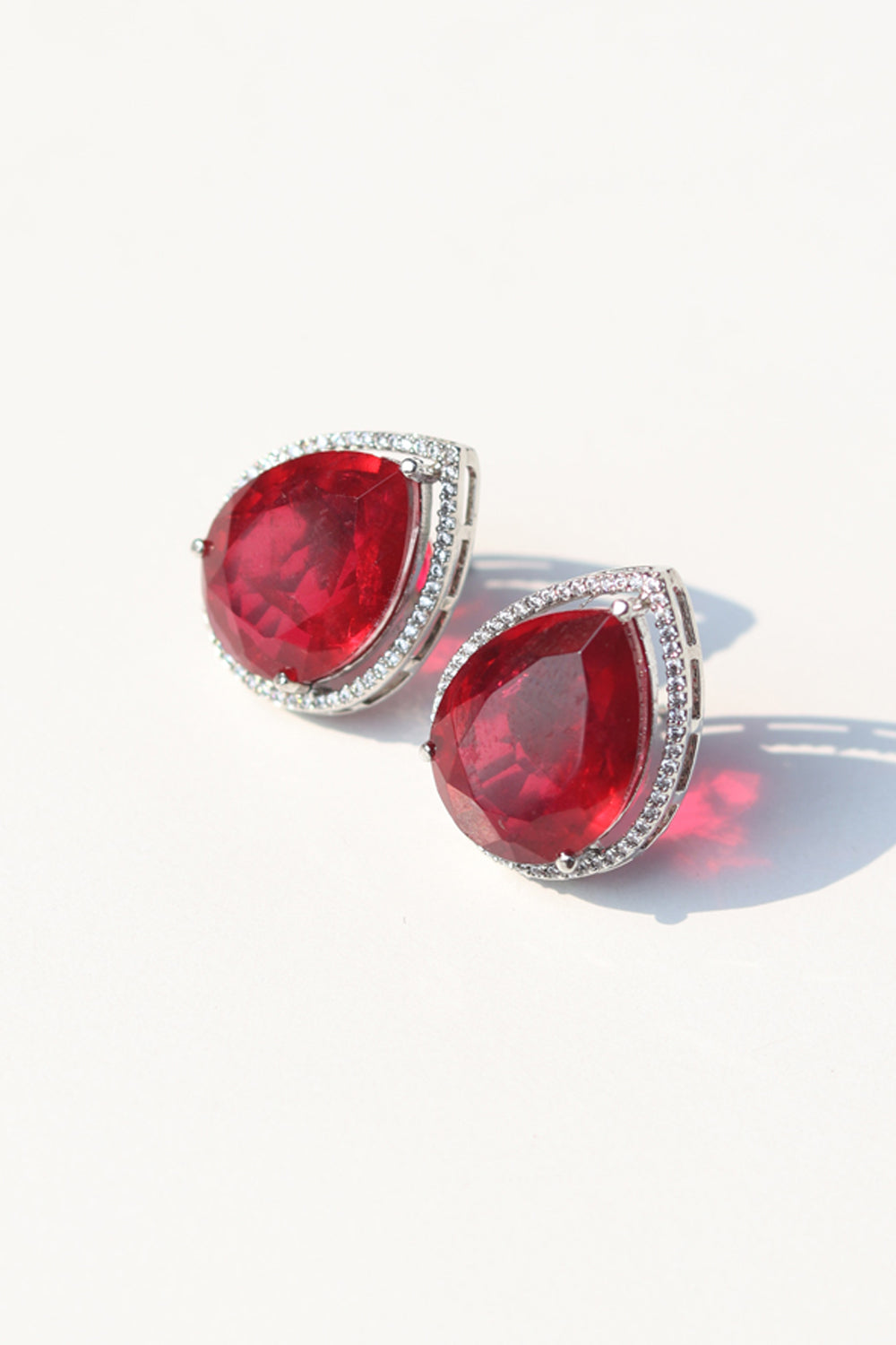 Drop Emerald & Ruby Studs