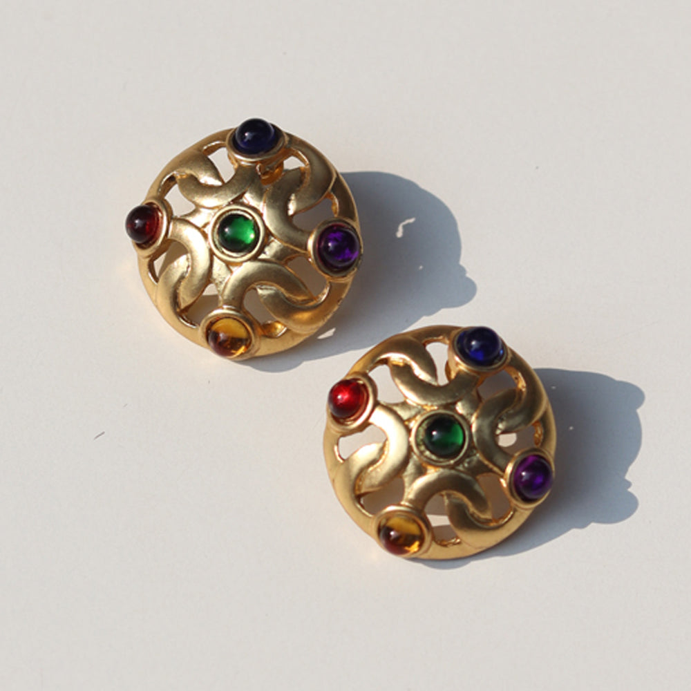 Khalesi Gold Studs