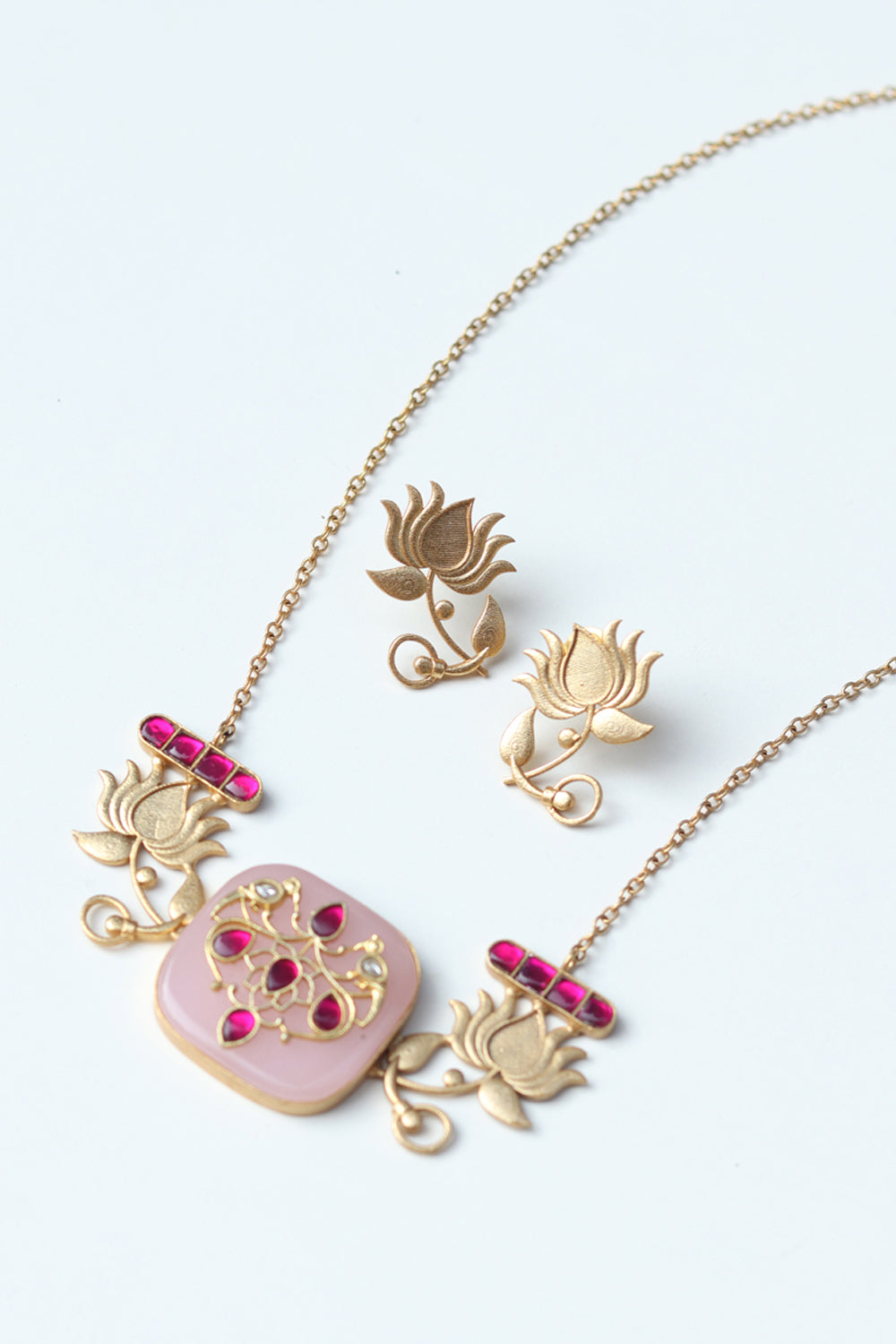 Pink Meenakari Set