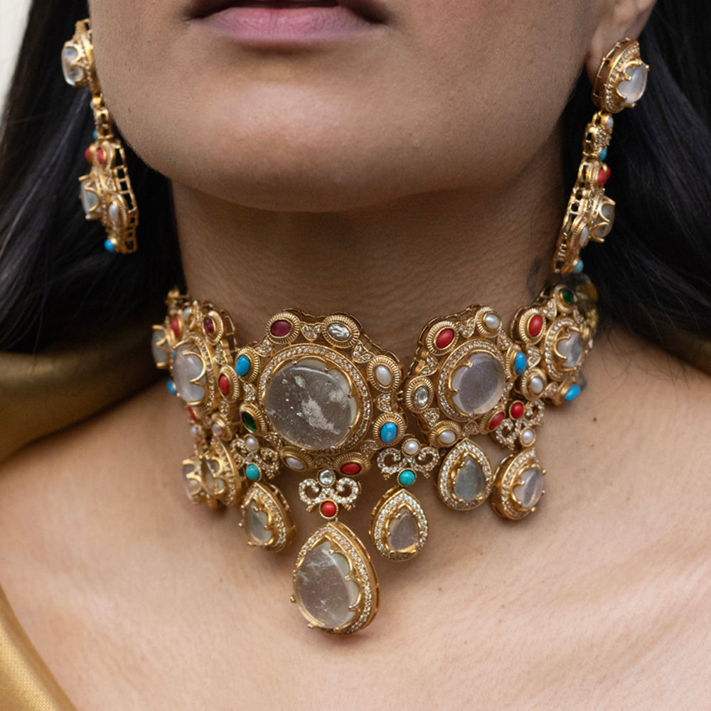 Padma Midnight Grey Choker