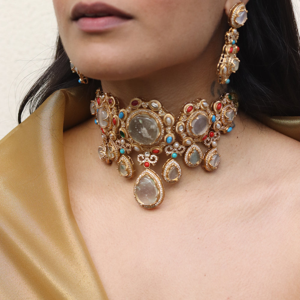 Padma Midnight Grey Choker