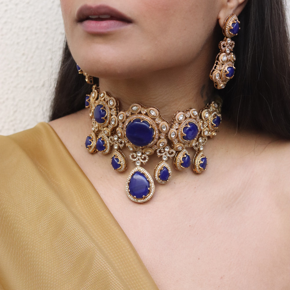 Padma Royal Blue Choker
