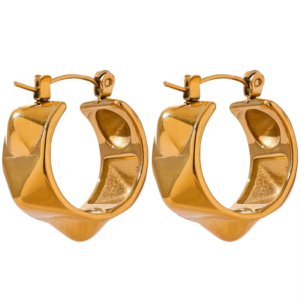 Rivet Gold Earrings