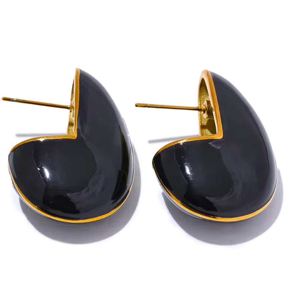 Noir Geometric Earrings