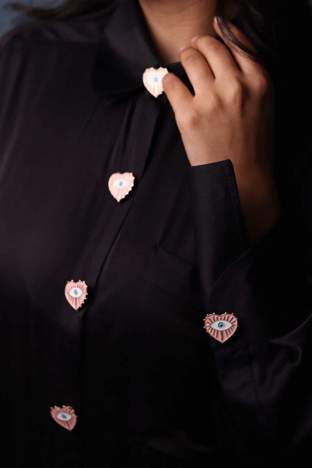 Evil Eye Button Cover- Set of 6