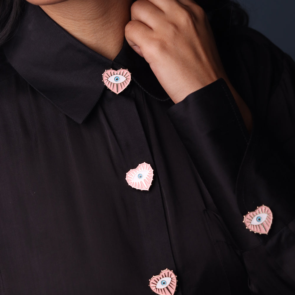 Evil Eye Button Cover- Set of 6