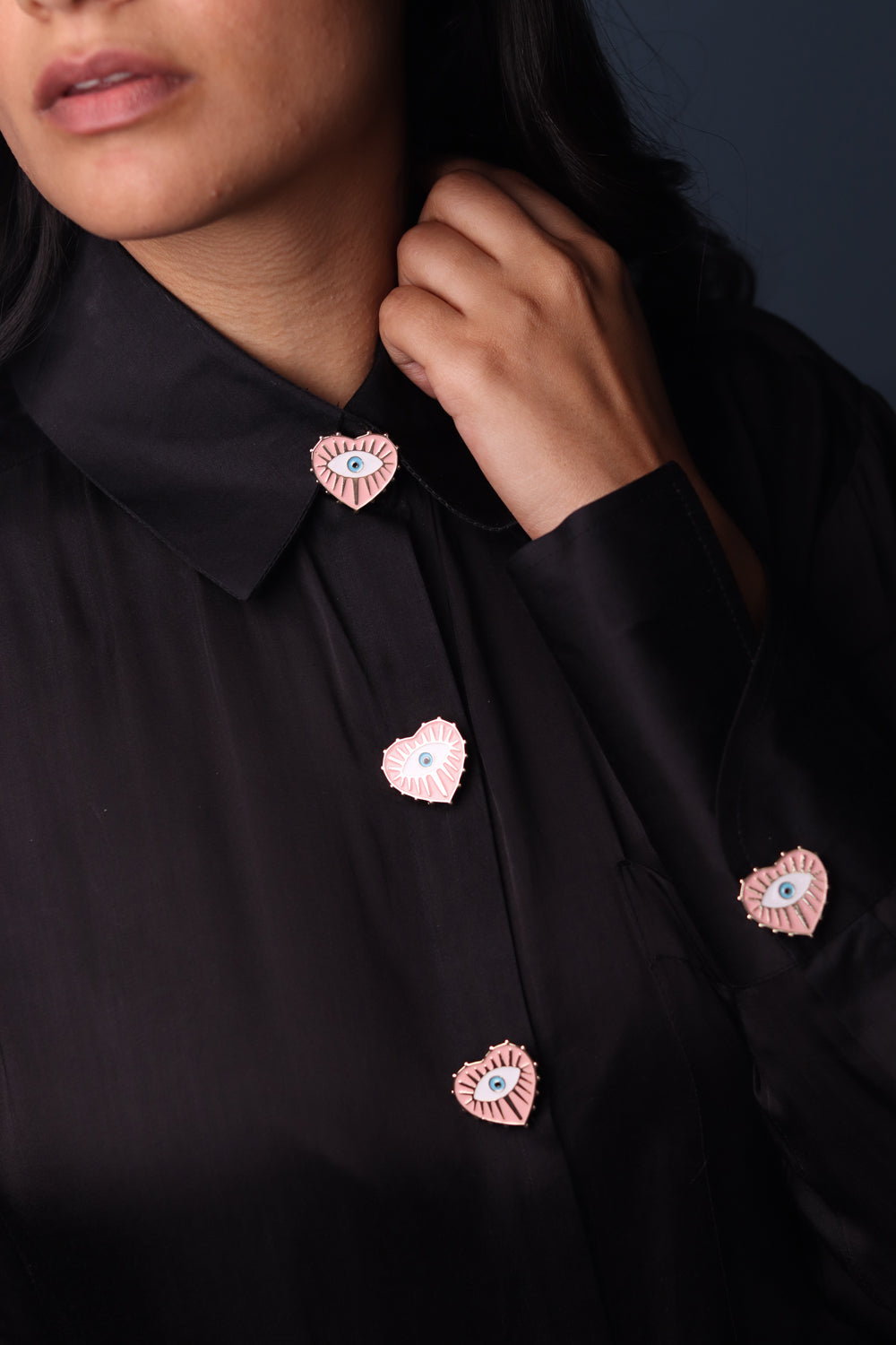 Evil Eye Button Cover- Set of 6